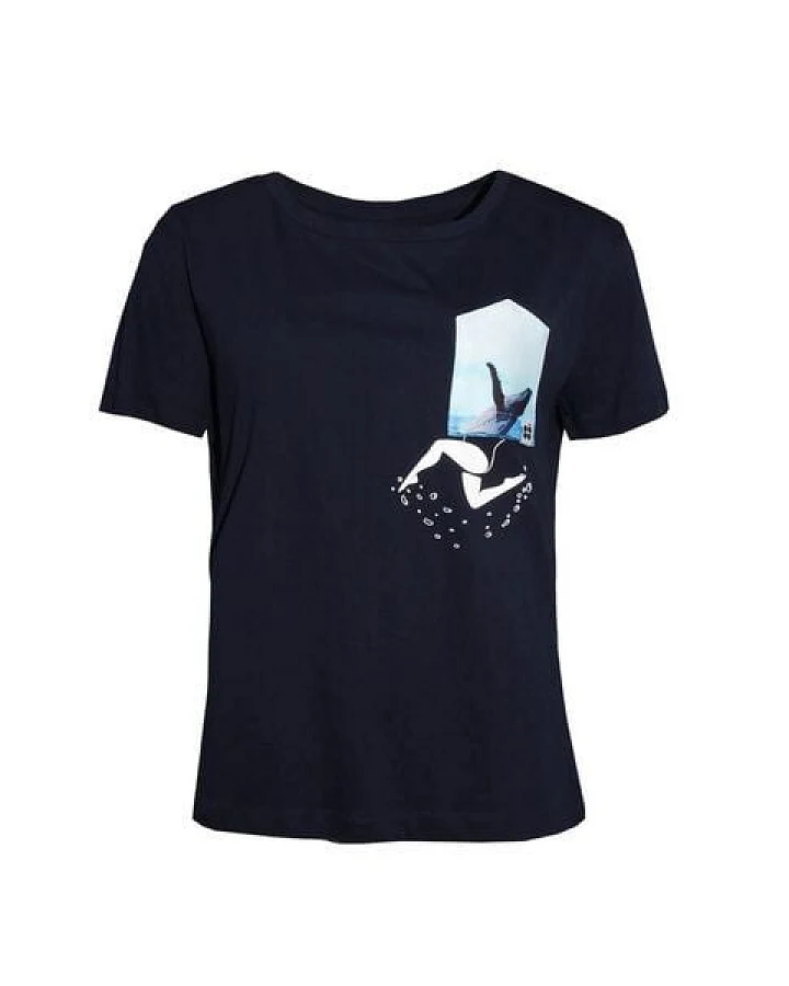 FÄDD Damen T-Shirt Rundhals aus Bio-Baumwolle "Walerina BT" Navy Blau