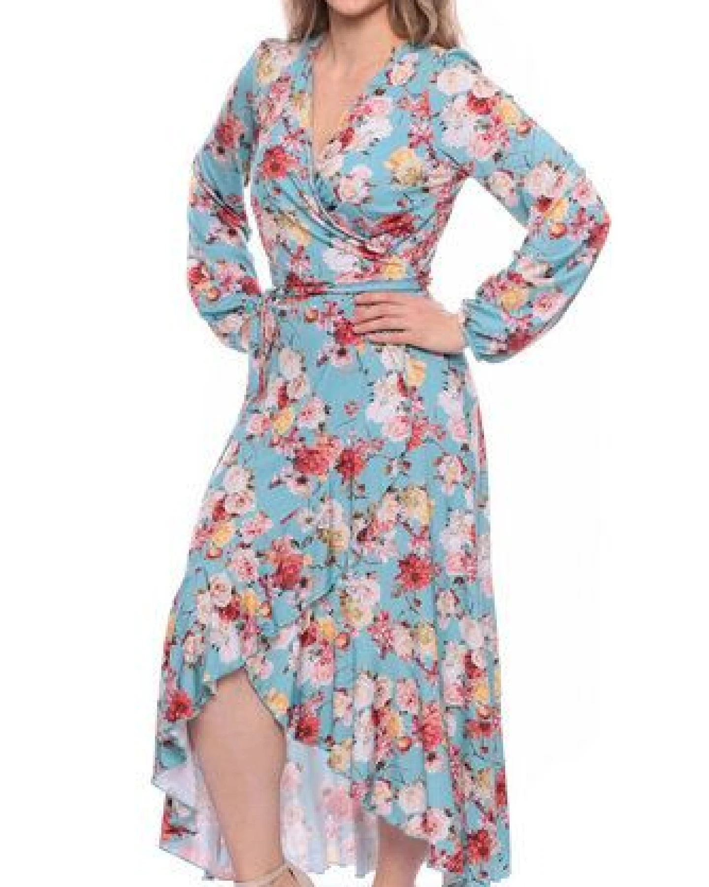 Ingoria EWELIN Wickelkleid mit Volant aus TENCEL Modal mit Blumen Print – Ansicht 2