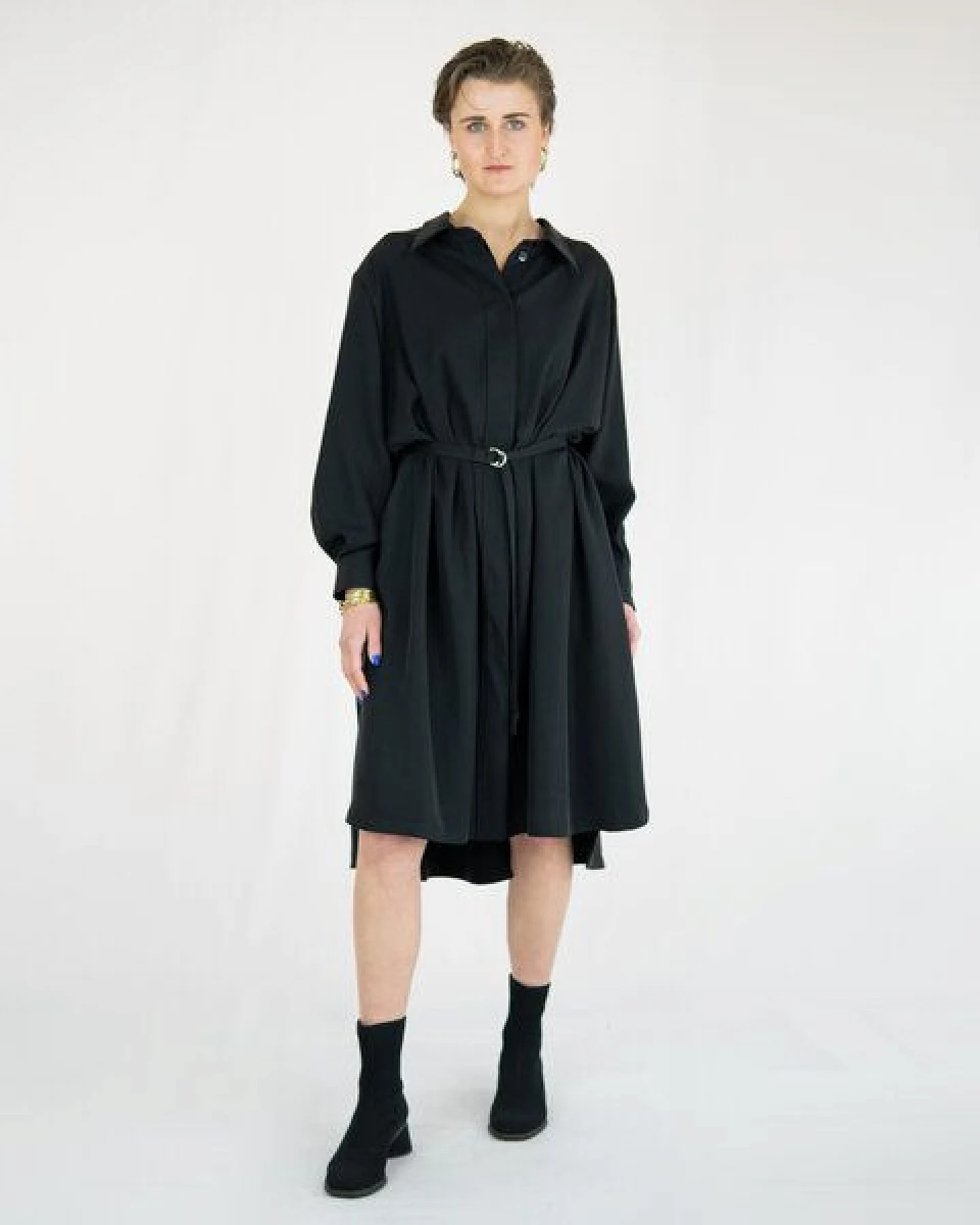 keijn Hemdkleid VASYA - Hemdkleid aus Twill-Tencel mit verdeckter Knopfleiste und schmalem Gürtel – Ansicht 2