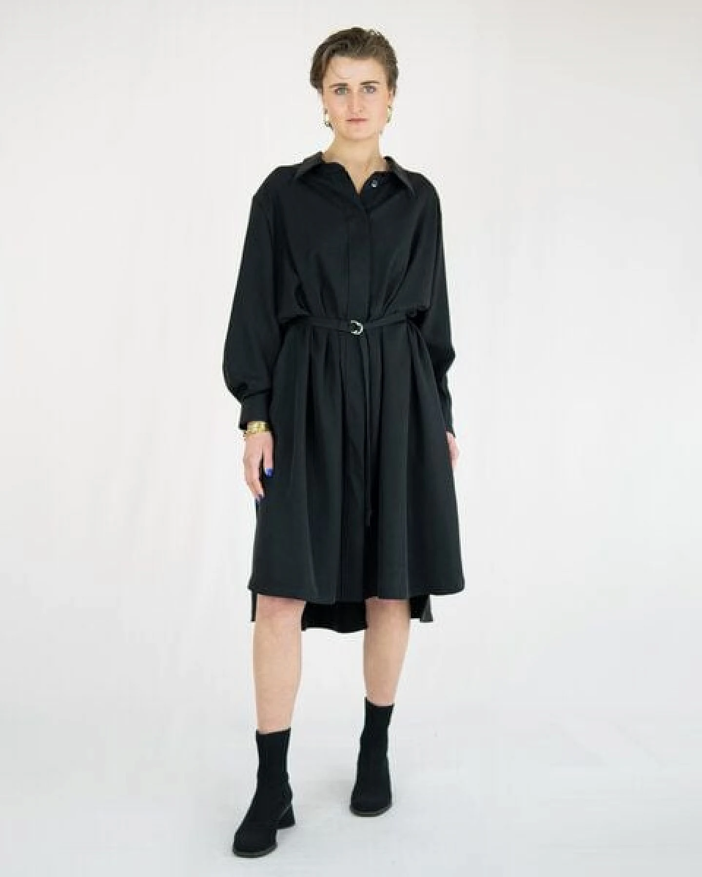 keijn Hemdkleid VASYA - Hemdkleid aus Twill-Tencel mit verdeckter Knopfleiste und schmalem Gürtel – Ansicht 2