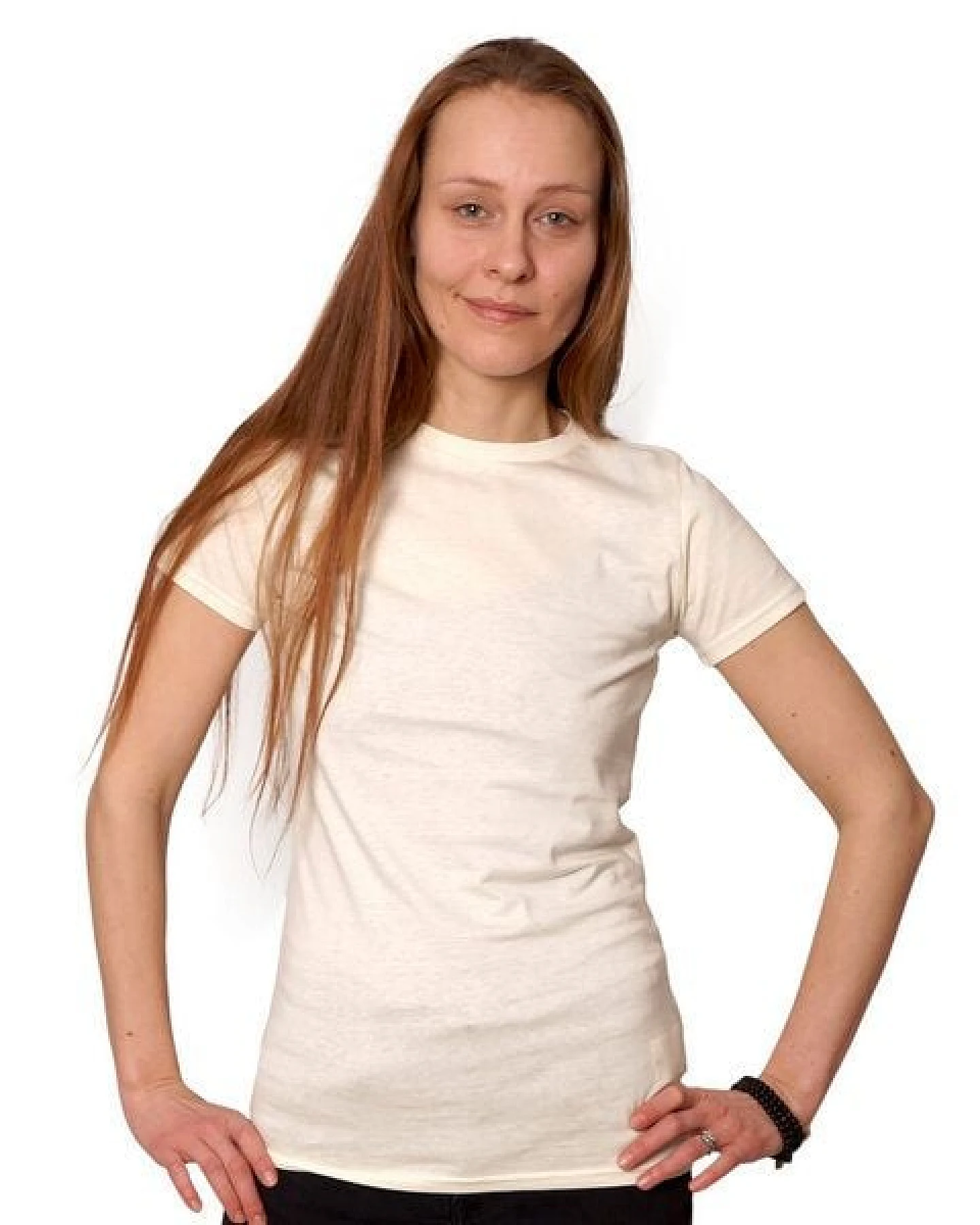 HANDGEDRUCKT "Tagpfauenauge 01" Schmetterling Frauen-T-SHIRT von Earth Positiv Biobaumwolle – Ansicht 2
