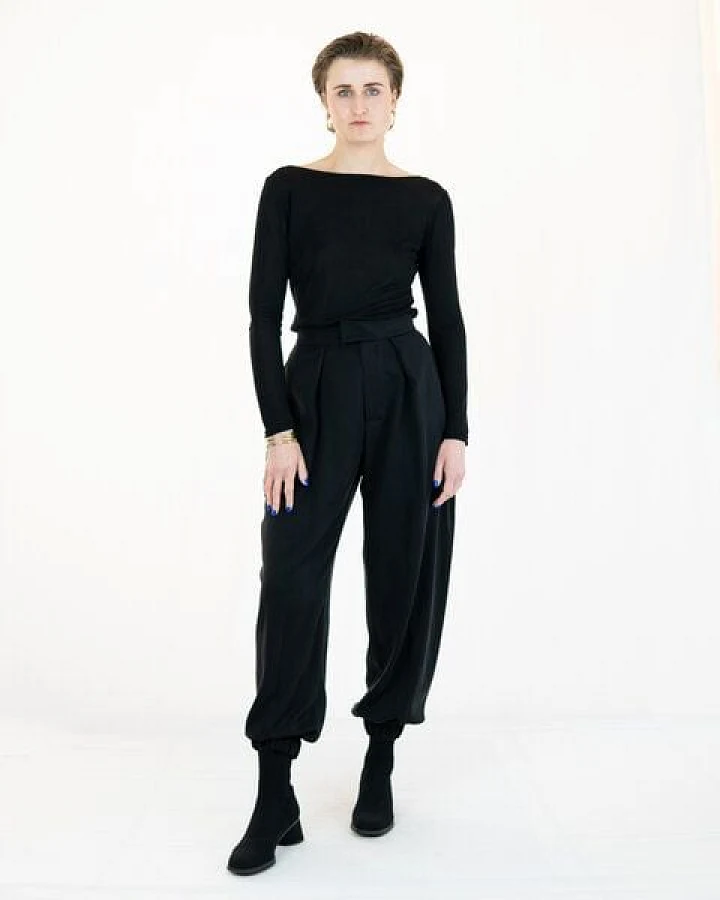 keijn Hose AdoTAEK - Knöchellange Tencel-Twill Hose mit Teilungsnähten & elastischem Bund