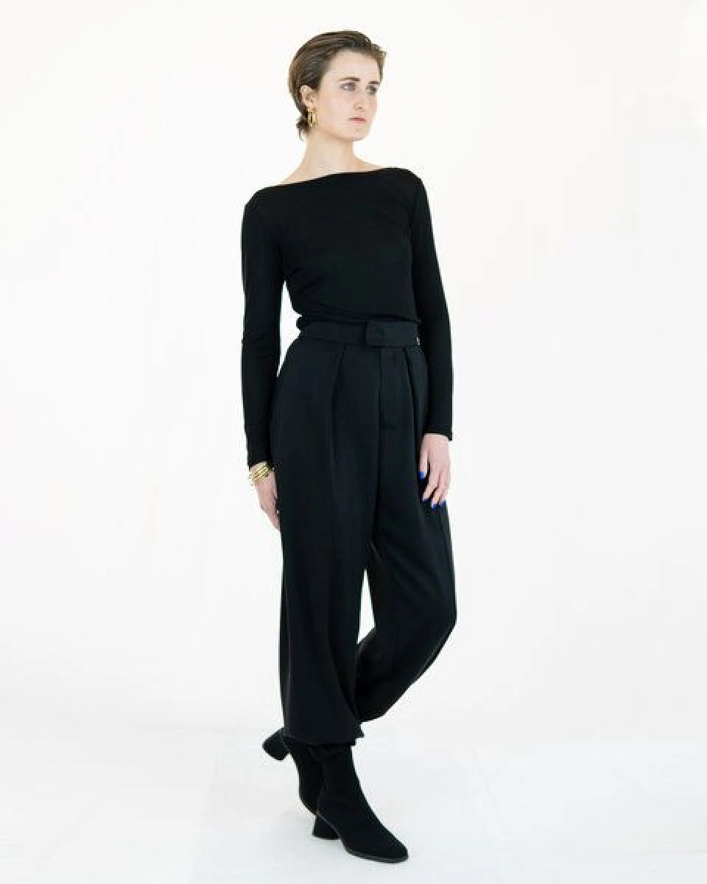 keijn Hose AdoTAEK - Knöchellange Tencel-Twill Hose mit Teilungsnähten & elastischem Bund – Ansicht 3