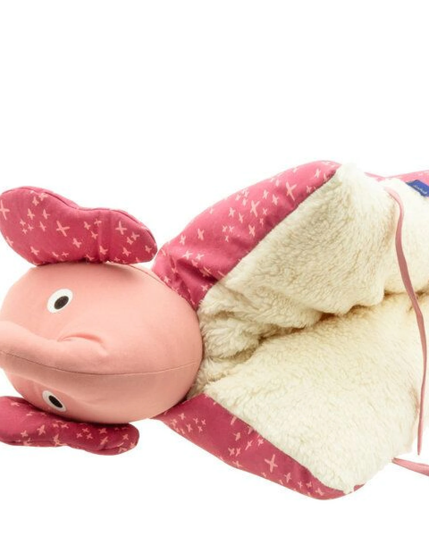 Flosinn Kuschelkissen Elefant als Reisekissen mit Teddyplüsch aus Baumwolle. Personalisierbar – Ansicht 3