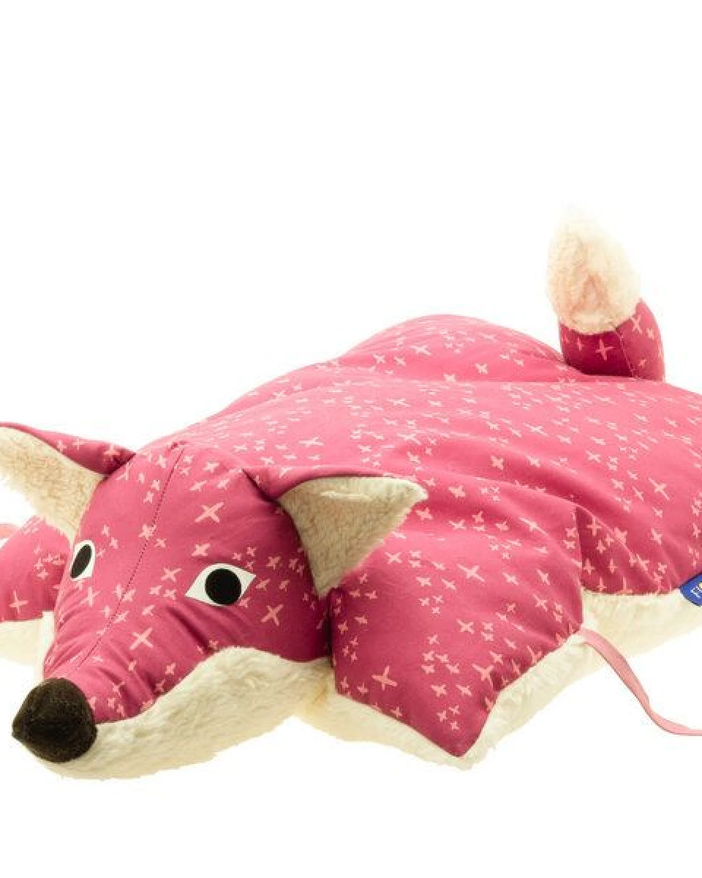 Flosinn Kuschelkissen Fuchs Rot als Reisekissen mit Teddyplüsch aus Baumwolle. Personalisierbar – Ansicht 3