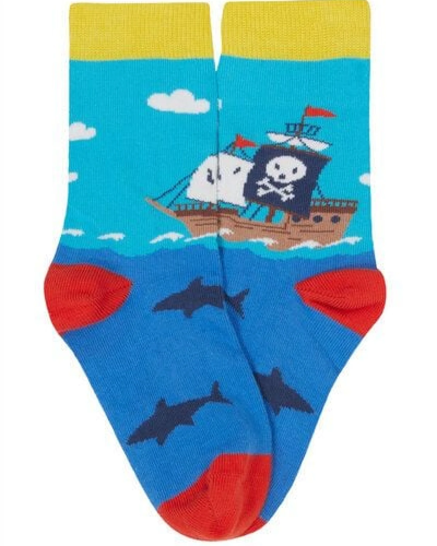 Frugi Kindersocken in Dreierpack mit Piraten – Ansicht 3