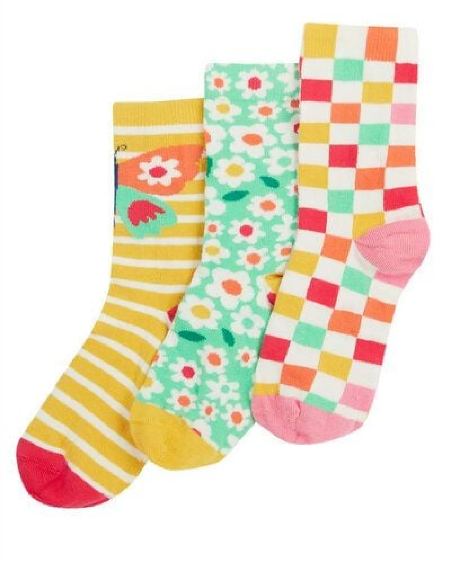Frugi Kindersocken in Dreierpack mit Schmetterling – Ansicht 2