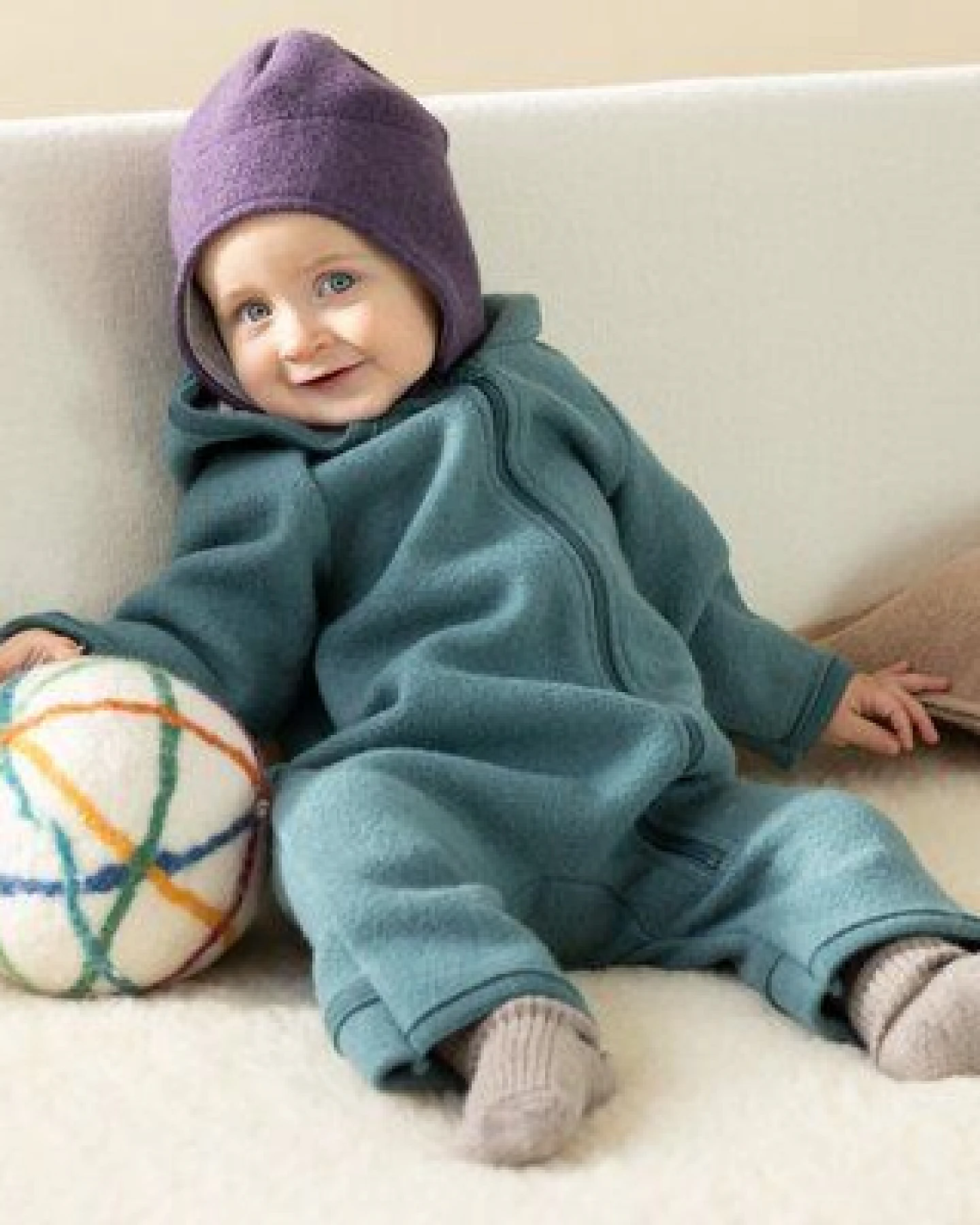 Disana Baby Walk Zipp Overall kbT-Merinowolle – Ansicht 2