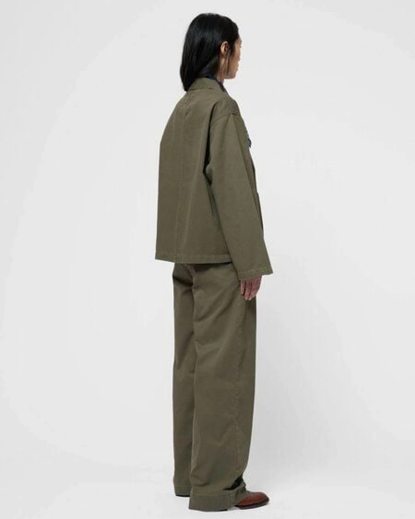 Nudie Jeans Bibbi Workwear Jacket Olive – Ansicht 2