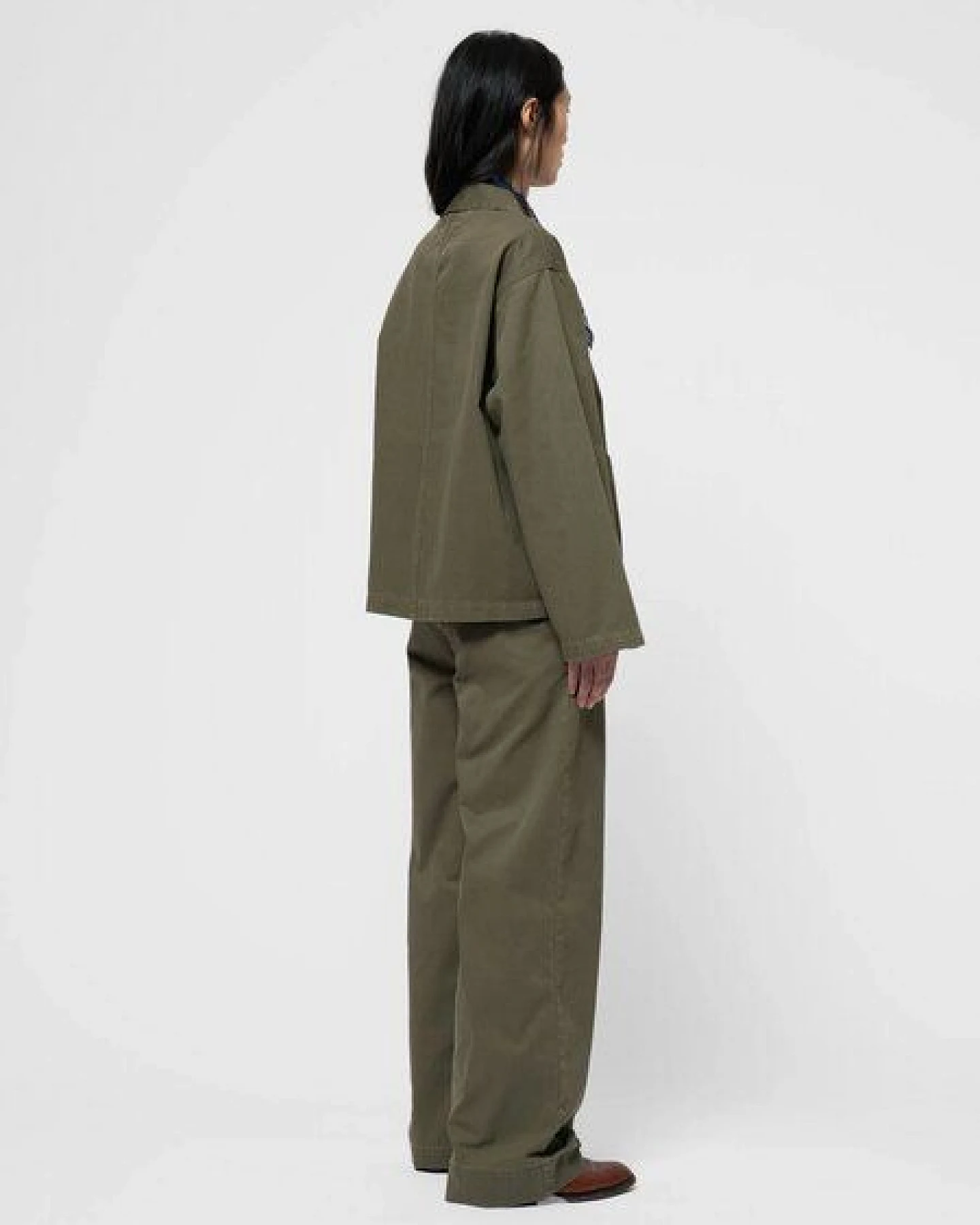 Nudie Jeans Bibbi Workwear Jacket Olive – Ansicht 2