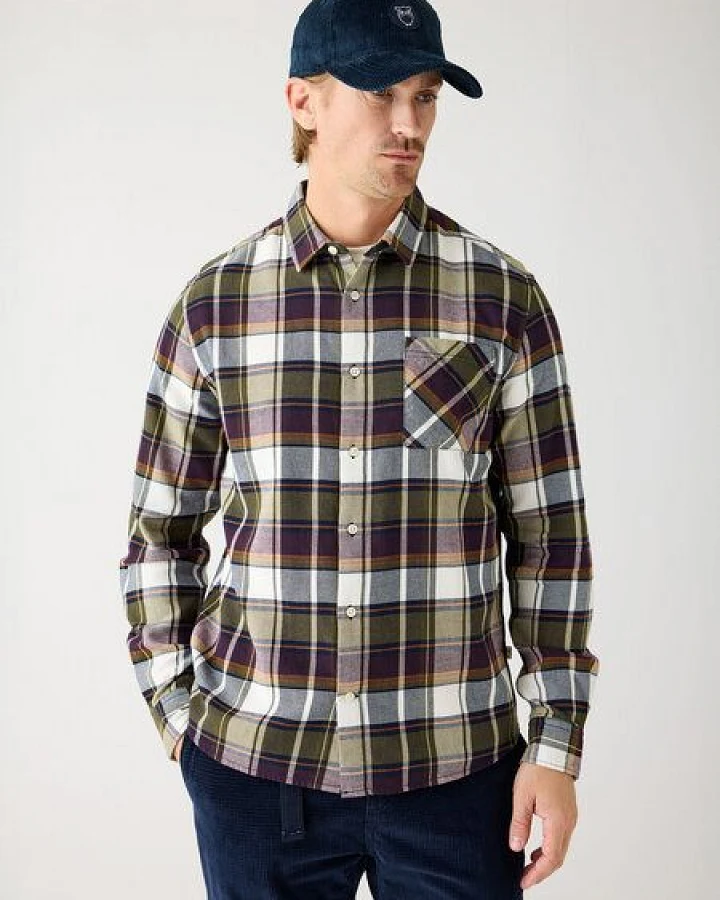 KnowledgeCotton Apparel Kariertes Flanell-Hemd