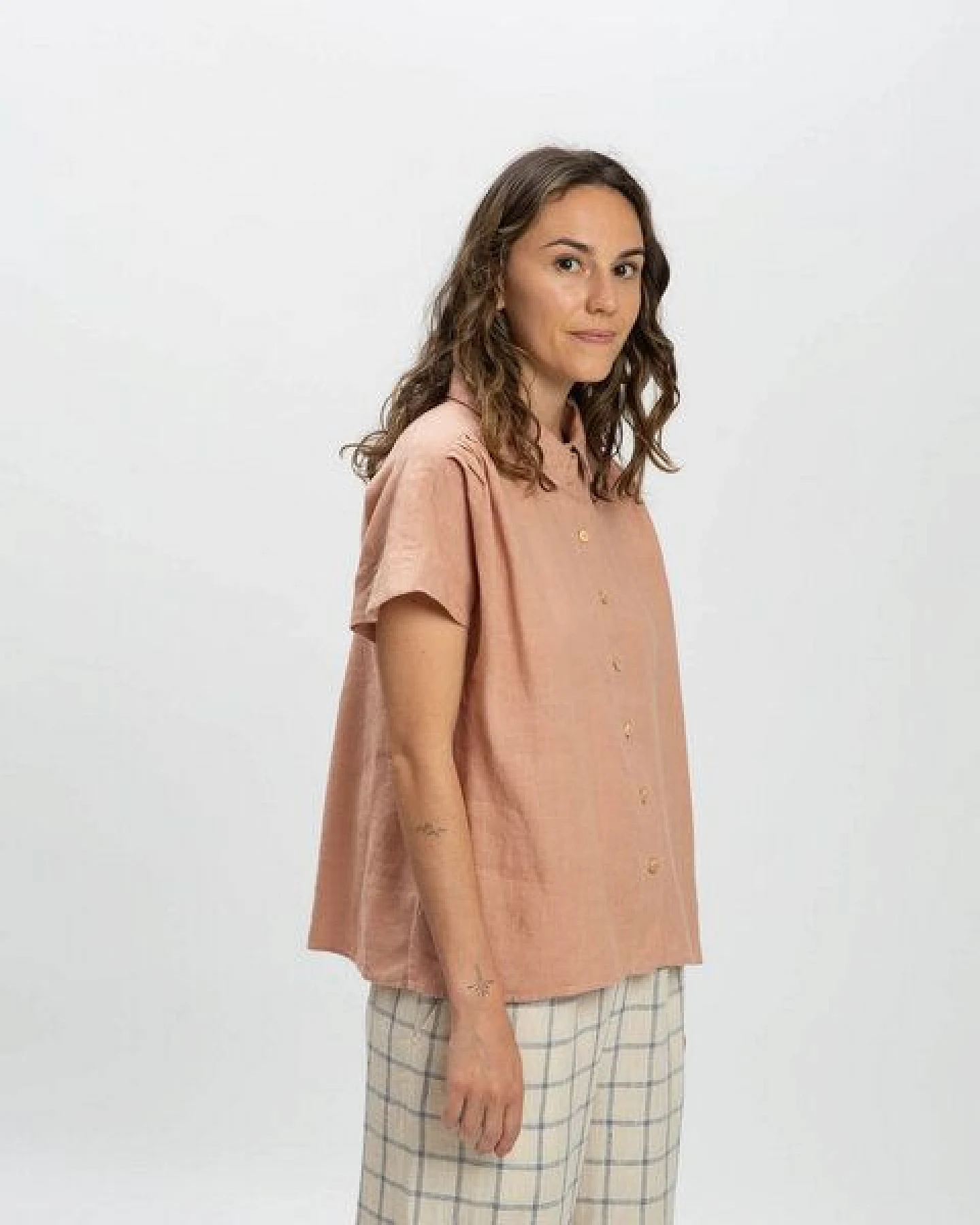 Matona Kurzarm-Bluse – Ansicht 2