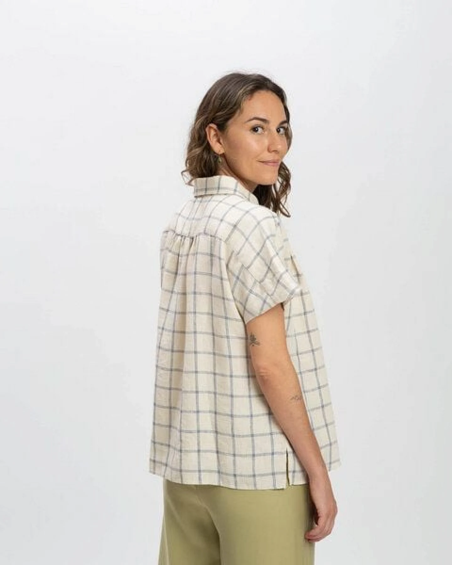 Matona Kurzarm-Bluse – Ansicht 2