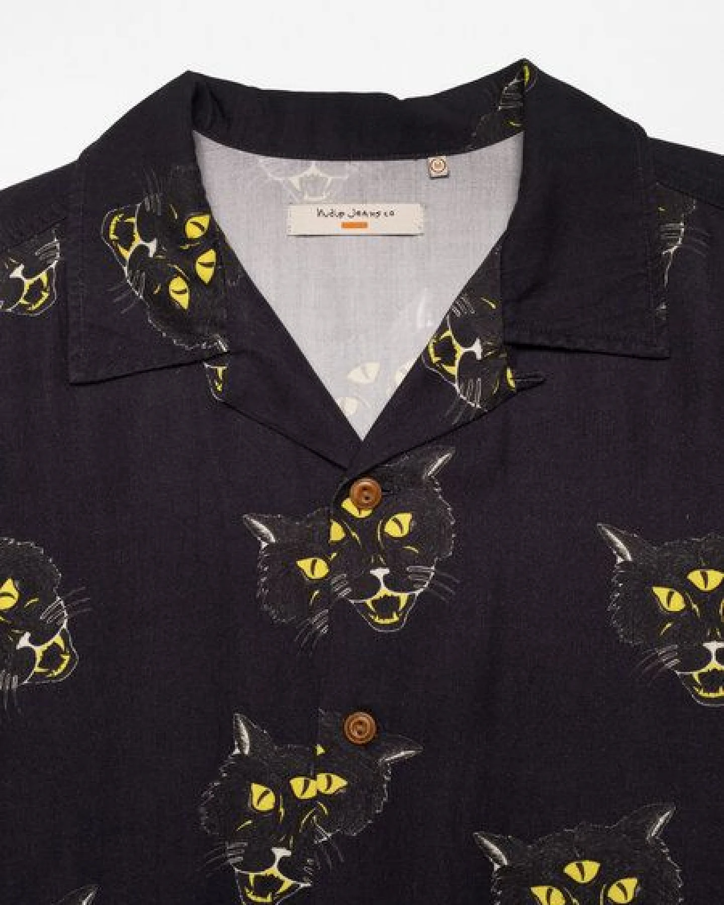 Nudie Jeans Kurzarm-Hemd Arvid The Cat – Ansicht 2