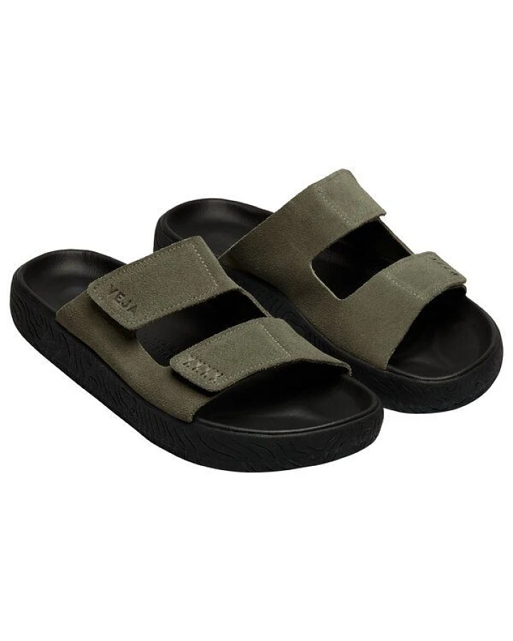 Veja Herren-Sandalen Etna Suede Soft Kaki Black
