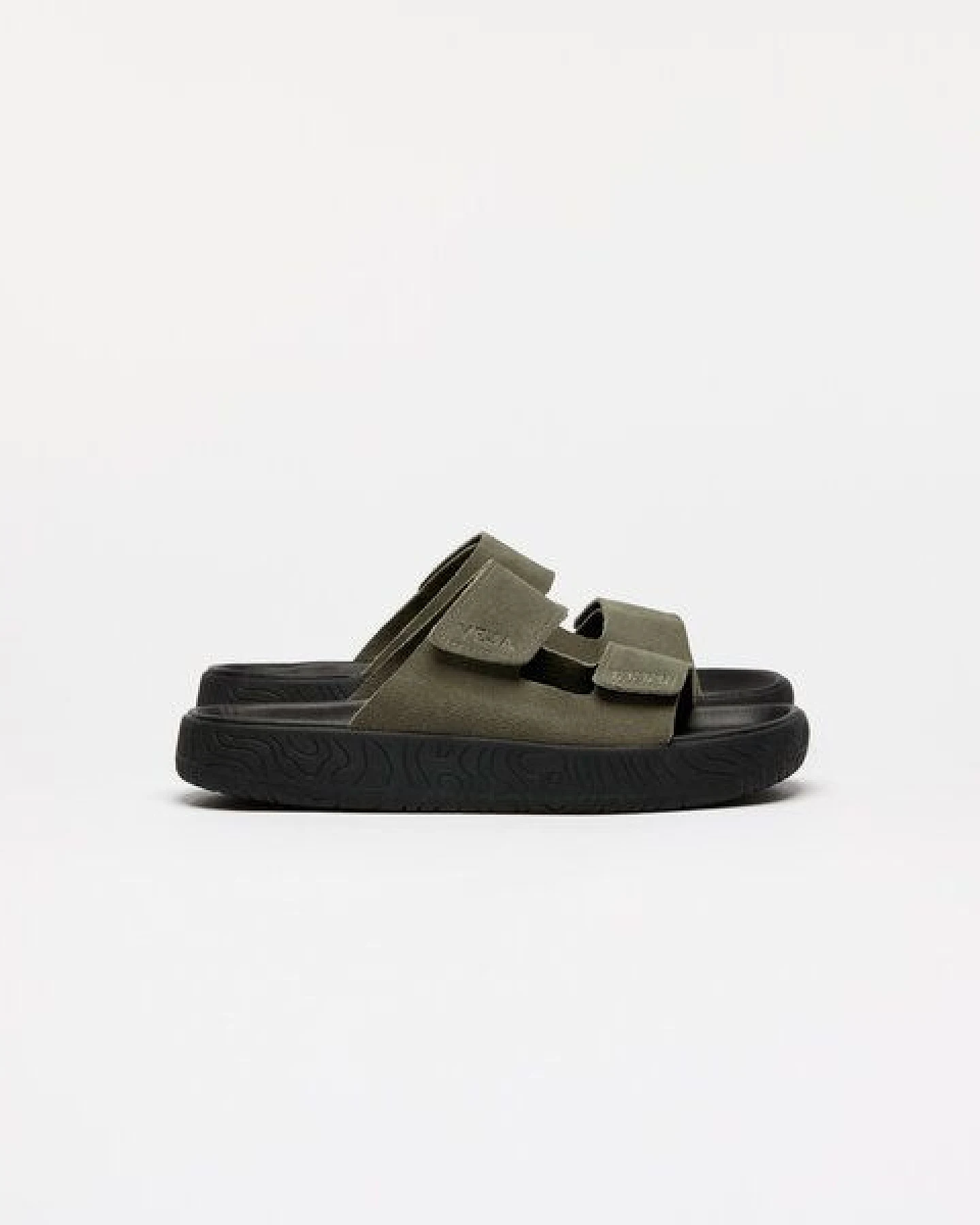 Veja Herren-Sandalen Etna Suede Soft Kaki Black – Ansicht 2
