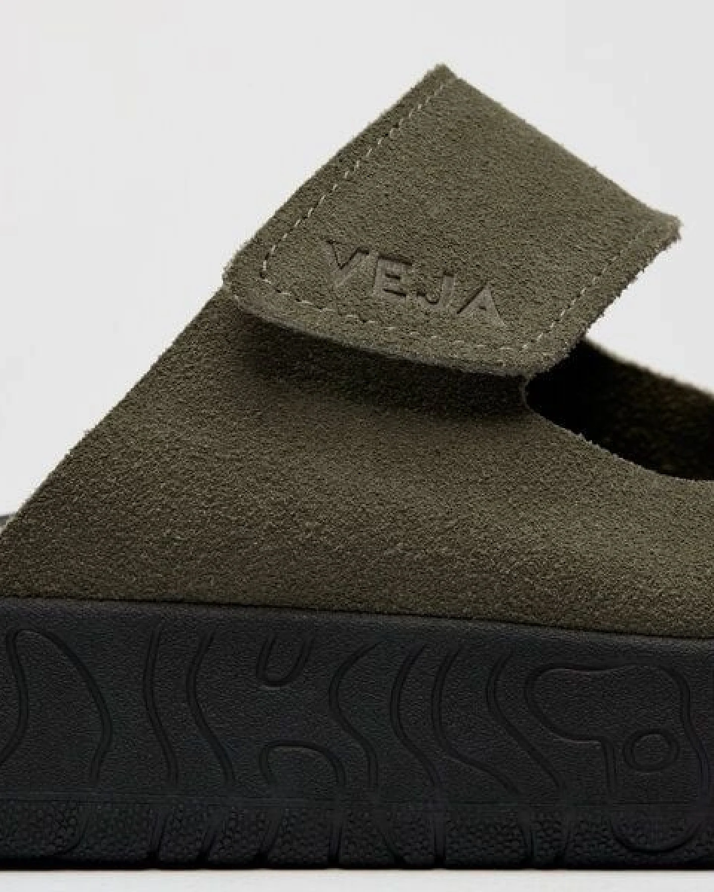 Veja Herren-Sandalen Etna Suede Soft Kaki Black – Ansicht 4