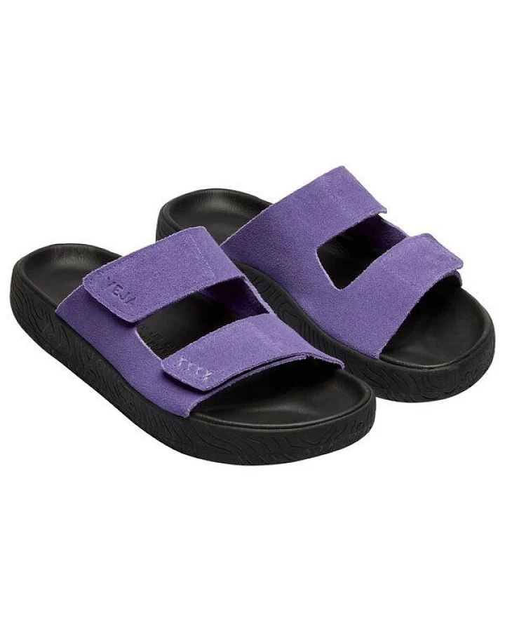 Veja Damen-Sandalen Etna Suede Soft Acai Black