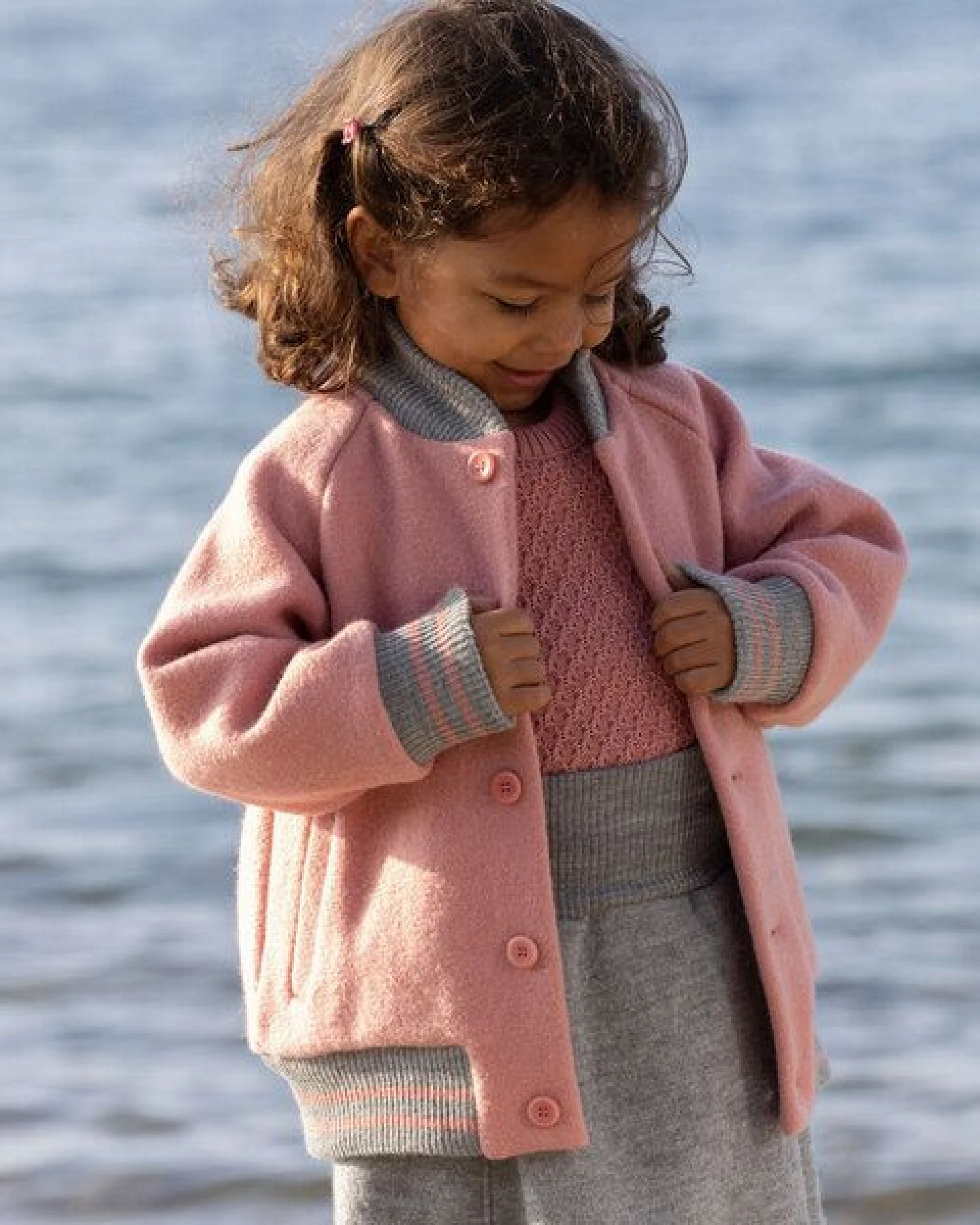 Disana Kleinkinder Walk-College-Jacke kbT-Merino Schurwolle – Ansicht 3