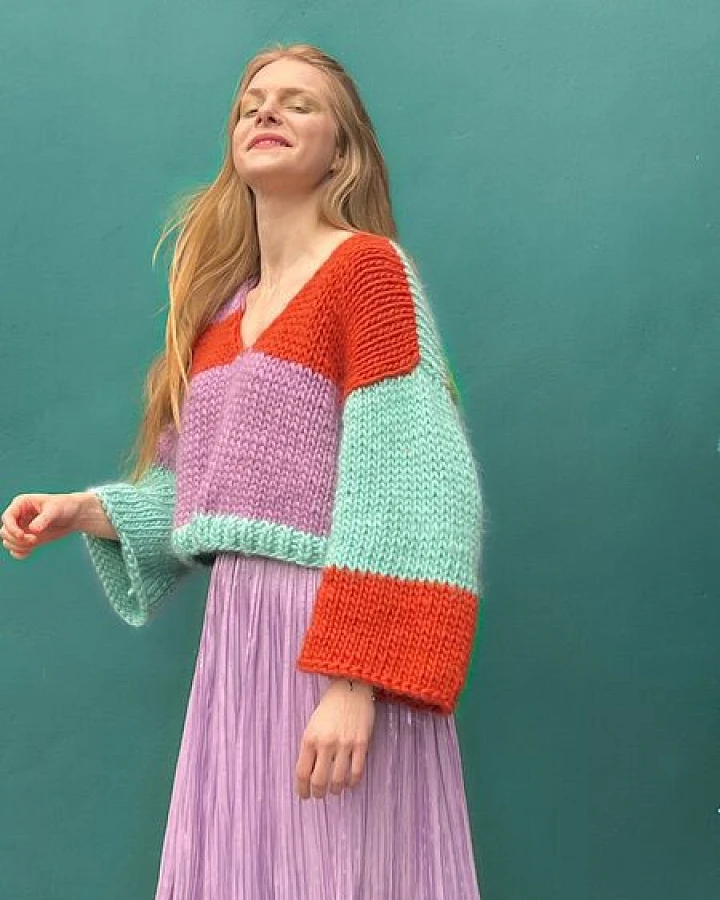 PANAPUFA 100% MERINO Strickjacke aus Merinowolle