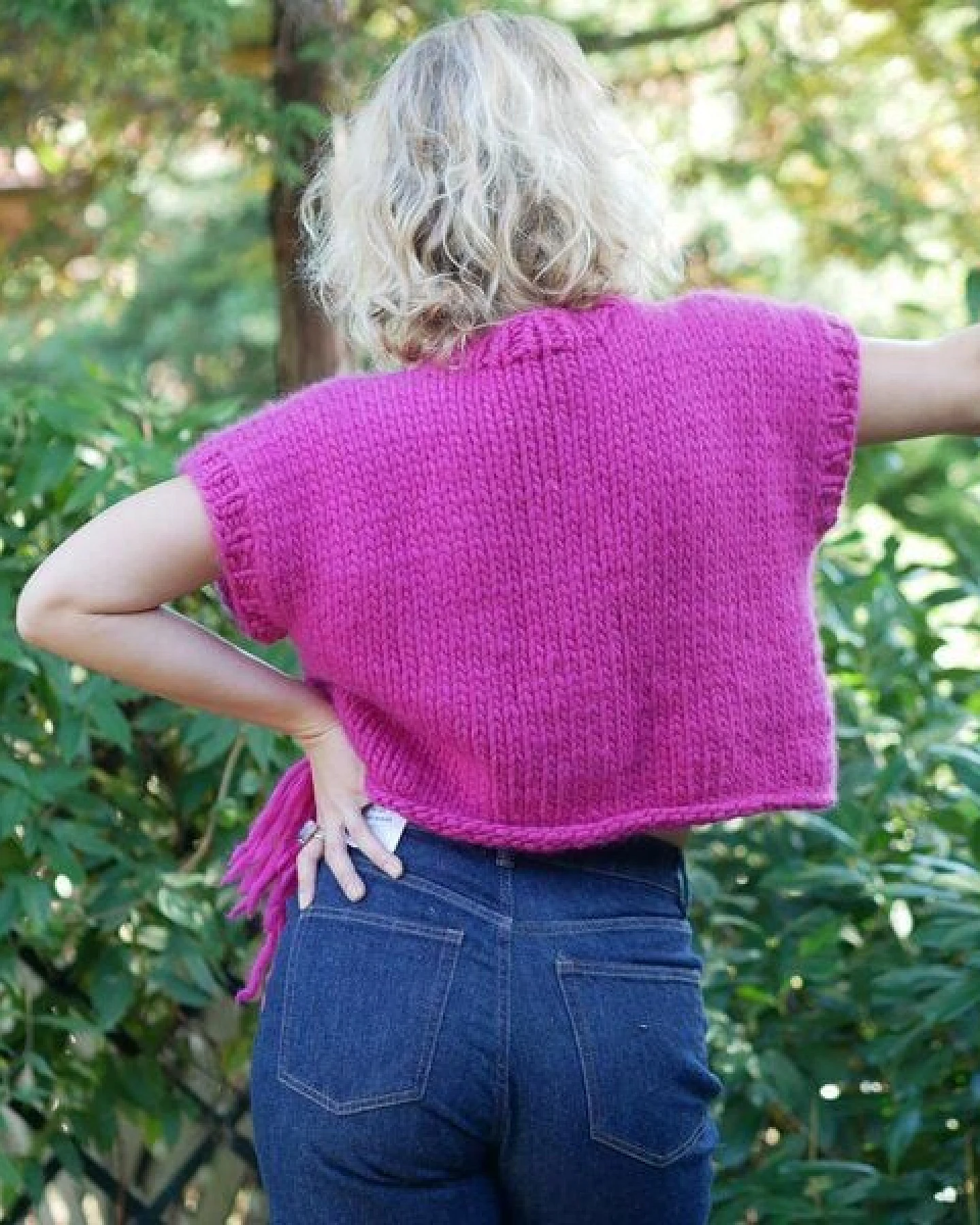 PANAPUFA 100% MERINO Strickweste – Ansicht 3