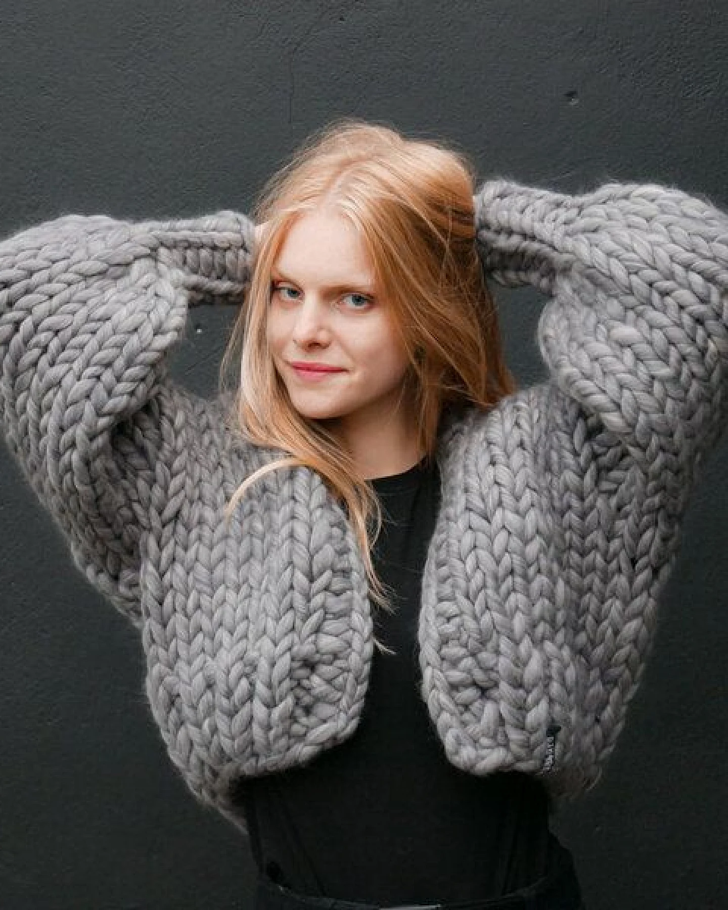 PANAPUFA 100% MERINO Chunky wolle Strickjacke – Ansicht 2