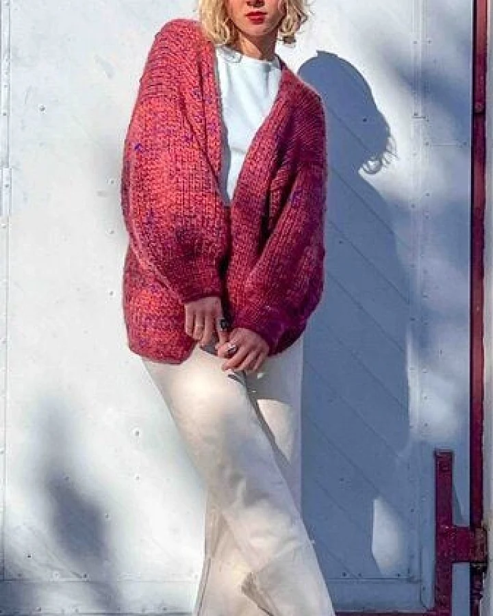 PANAPUFA SEIDE MERINO Strickjacke aus Merinowolle