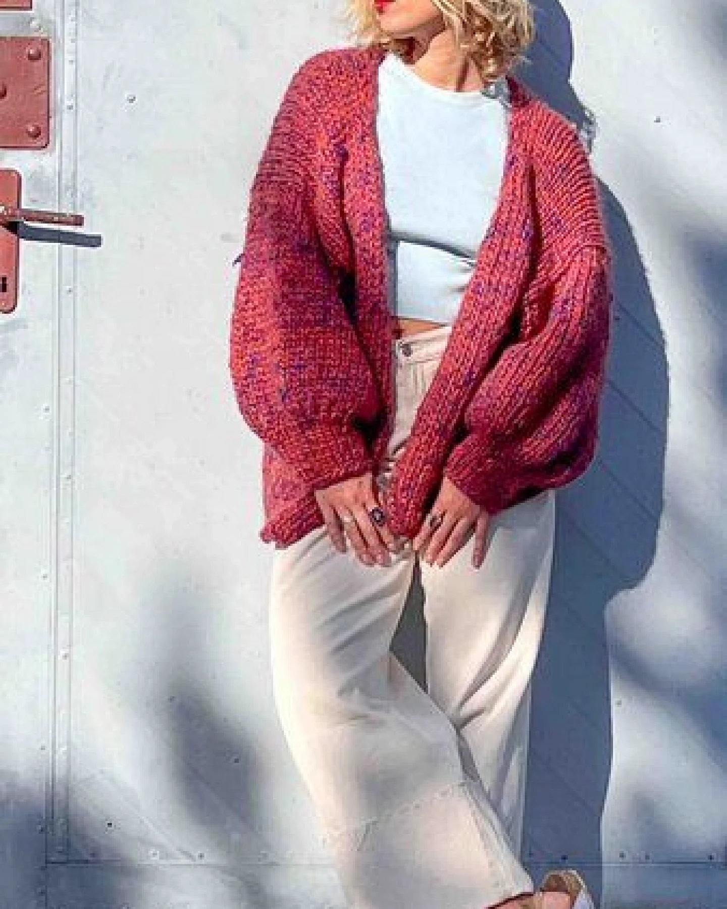 PANAPUFA SEIDE MERINO Strickjacke aus Merinowolle – Ansicht 2
