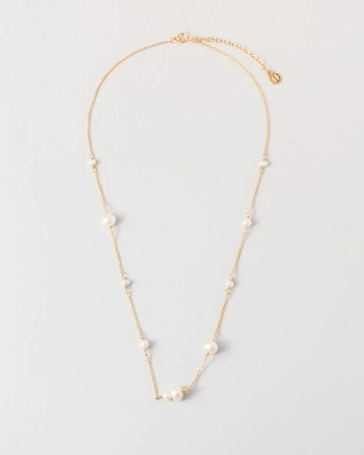fejn jewelry Kette 'station pearl' mit Süßwasserperlen