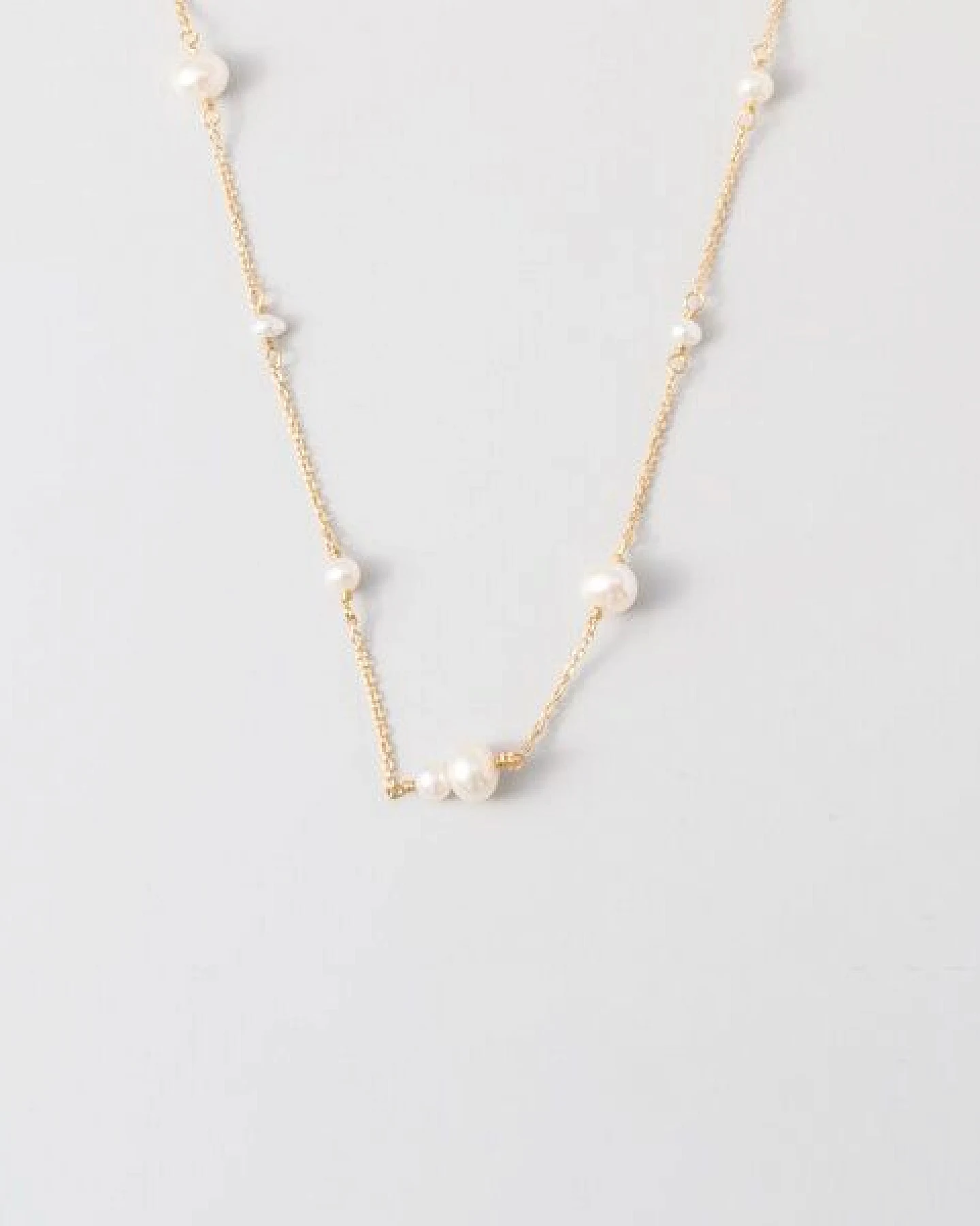 fejn jewelry Kette 'station pearl' mit Süßwasserperlen – Ansicht 3