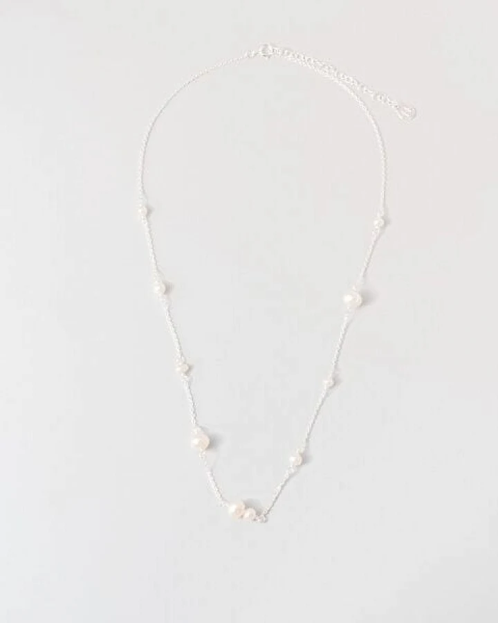 fejn jewelry Kette 'station pearl' mit Süßwasserperlen