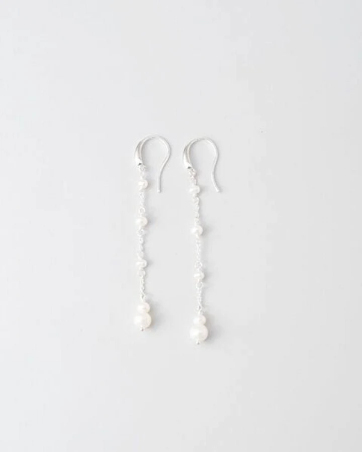 fejn jewelry Ohrringe 'station pearl' mit Süßwasserperlen