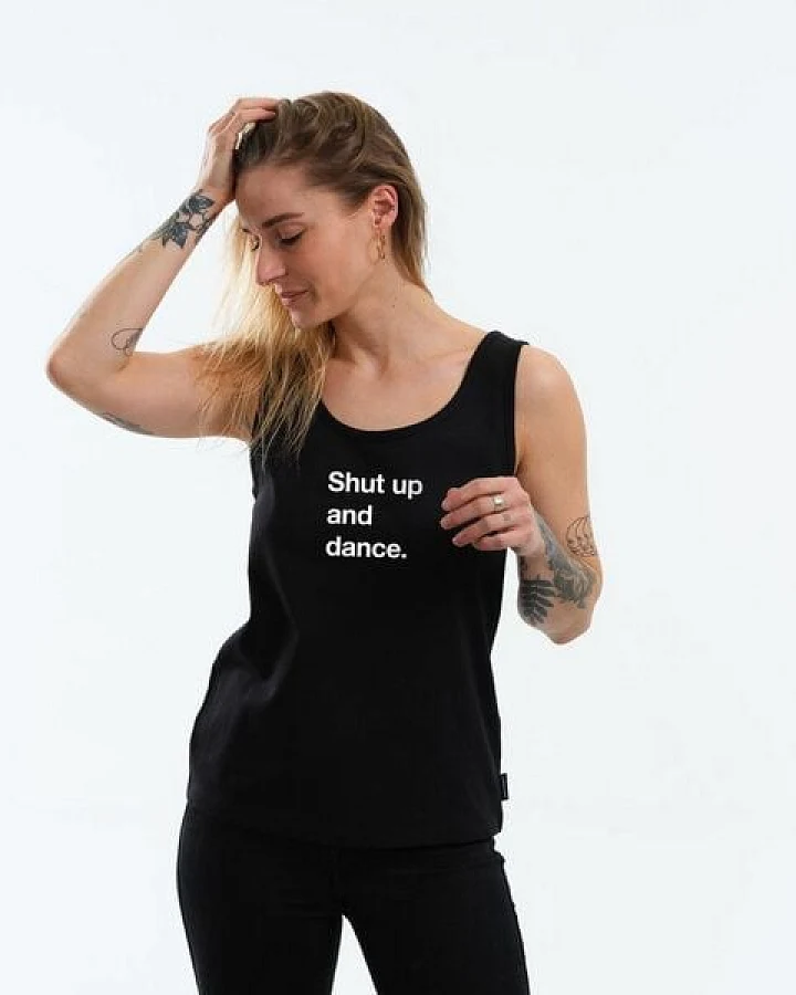 GARY MASH Top Rose Shut up and dance. aus Bio-Baumwolle