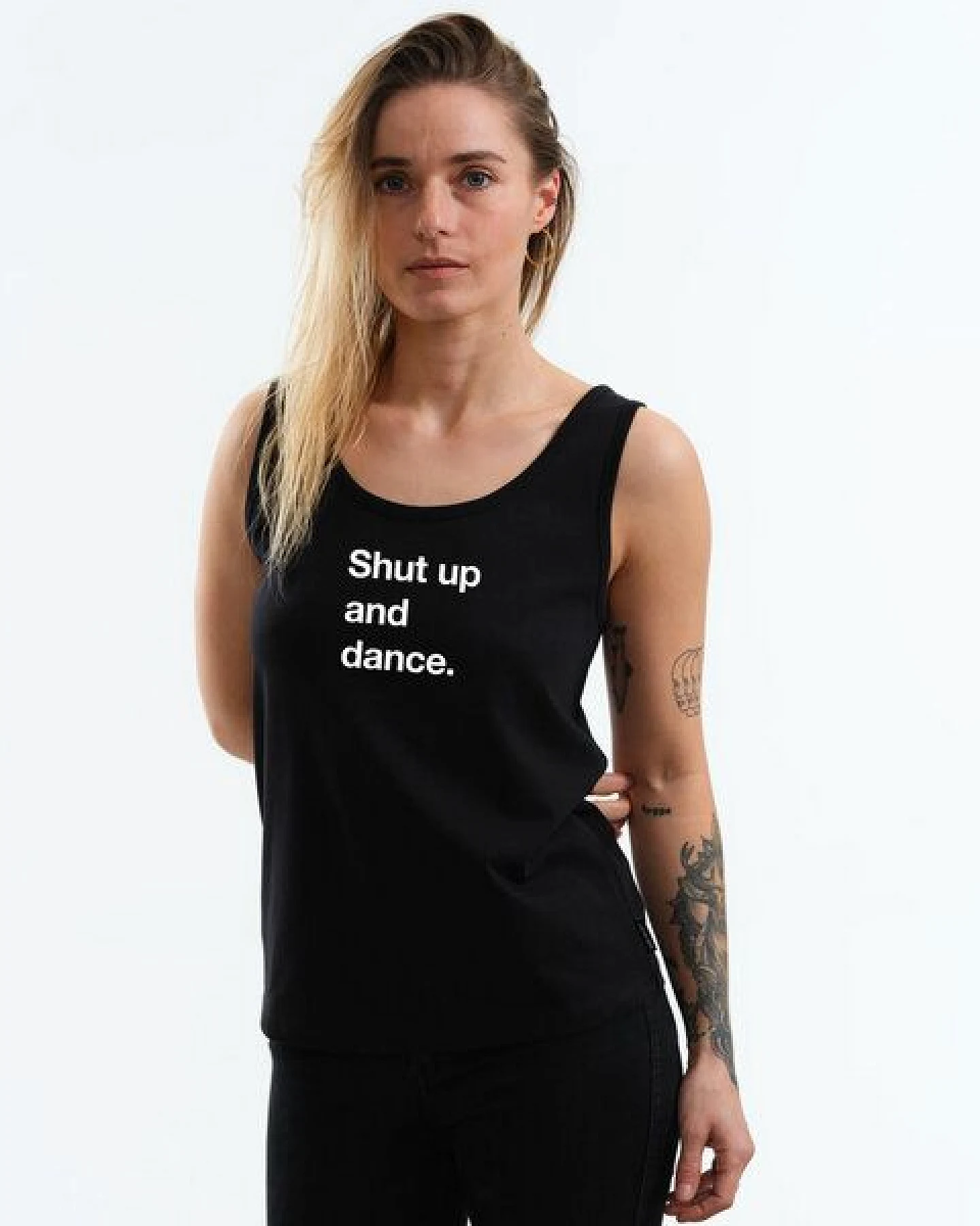 GARY MASH Top Rose Shut up and dance. aus Bio-Baumwolle – Ansicht 3