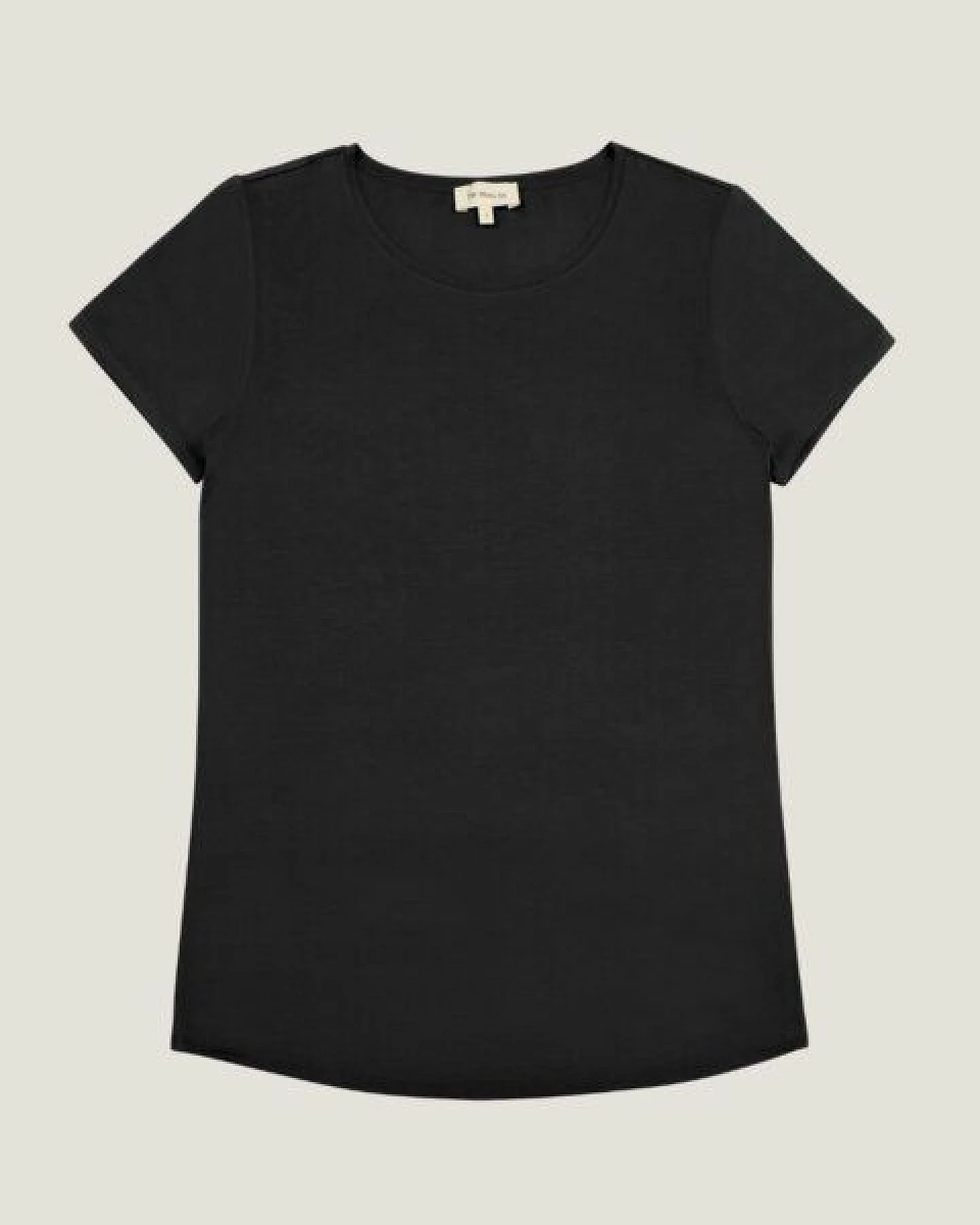 The Mama Set T-Shirt „The Crew Neck T-Shirt“ Sanft anliegendes Rundhals-T-Shirt mit Extralänge für die Schwangerschaft – Ansicht 3