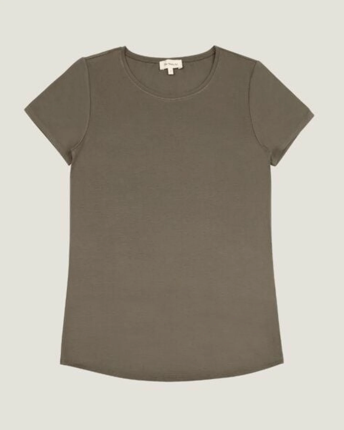 The Mama Set T-Shirt „The Crew Neck T-Shirt“ Sanft anliegendes Rundhals-T-Shirt mit Extralänge für die Schwangerschaft – Ansicht 3