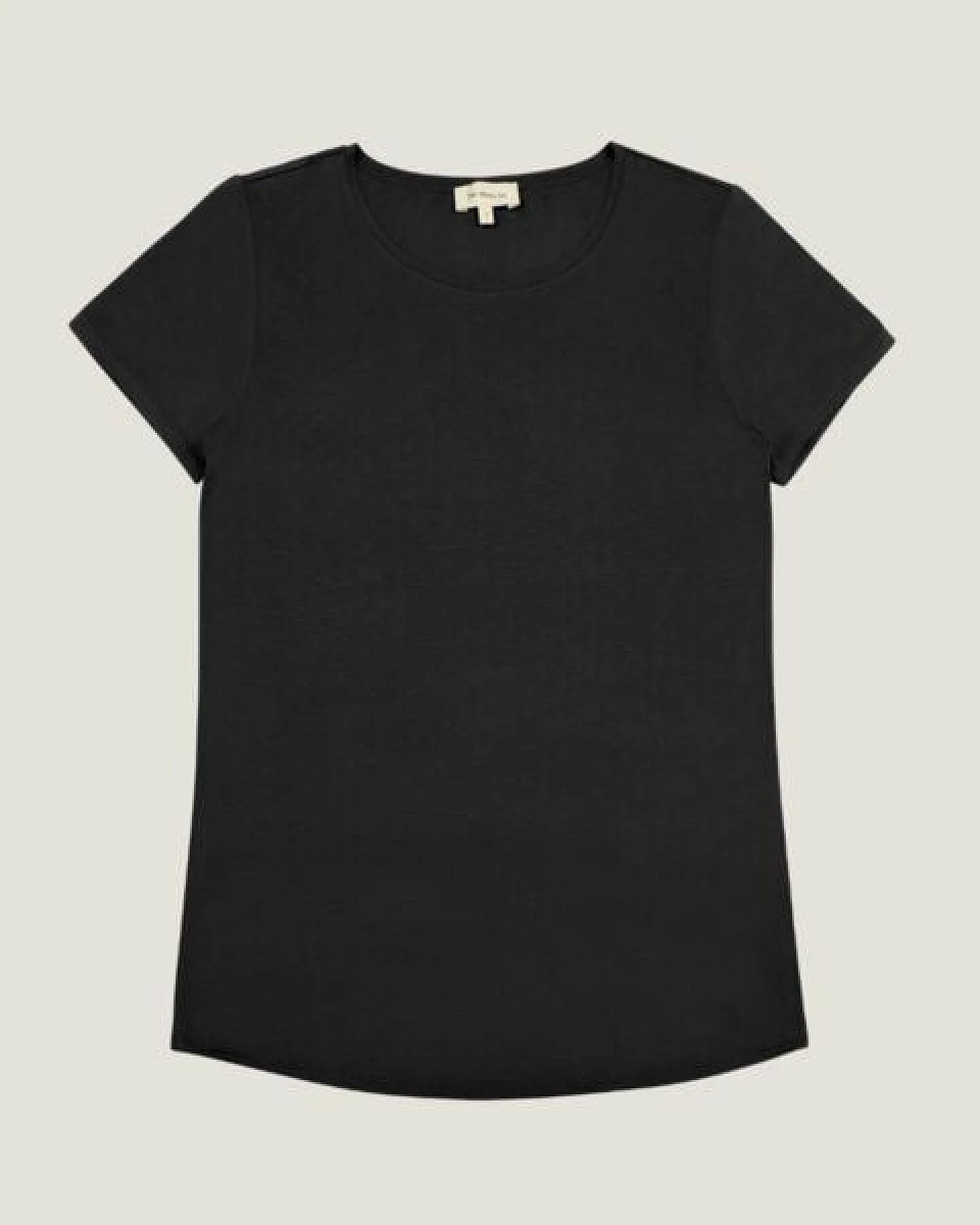 The Mama Set T-Shirt „The Crew Neck T-Shirt“ Sanft anliegendes Rundhals-T-Shirt mit Extralänge für die Schwangerschaft – Ansicht 3