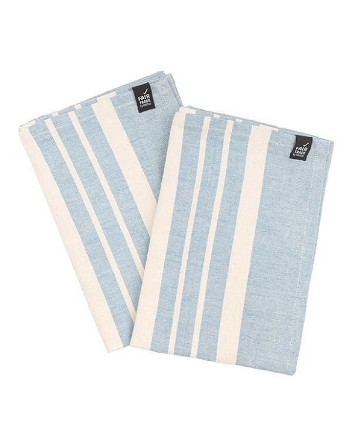 CONTIGO Fairtrade 2er-Set Geschirrtücher, fairtrade & handgewebt aus Biobaumwolle, 70 x 50 cm