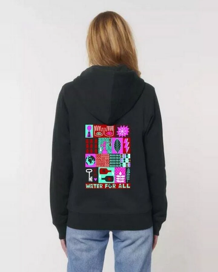 VIVA CON AGUA Zip-Hoodie by David Shillinglaw Schwarz