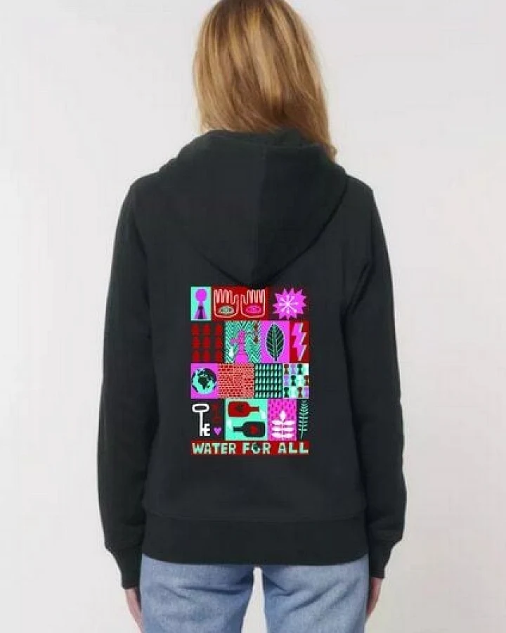 VIVA CON AGUA Zip-Hoodie by David Shillinglaw Schwarz