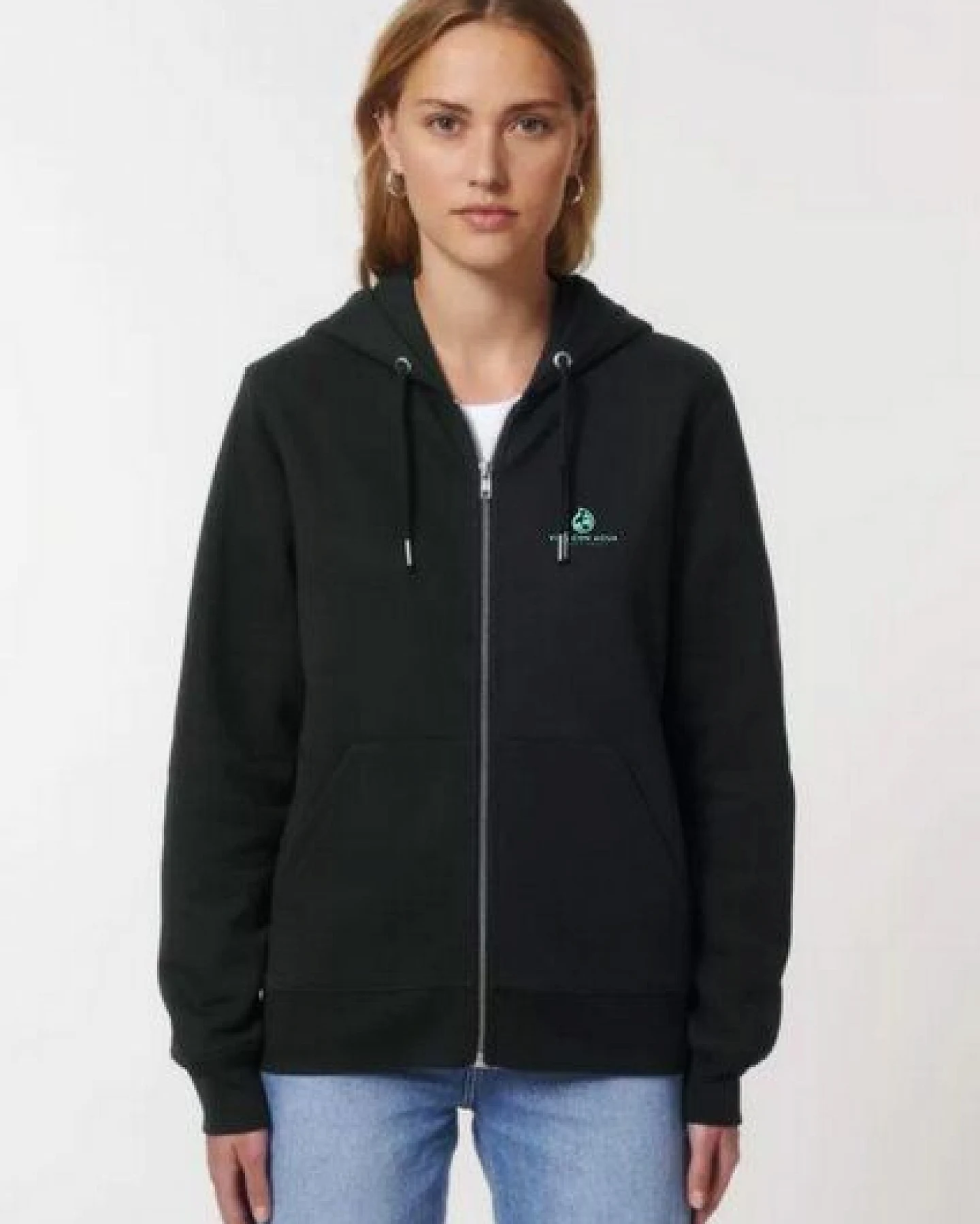 VIVA CON AGUA Zip-Hoodie by David Shillinglaw Schwarz – Ansicht 2