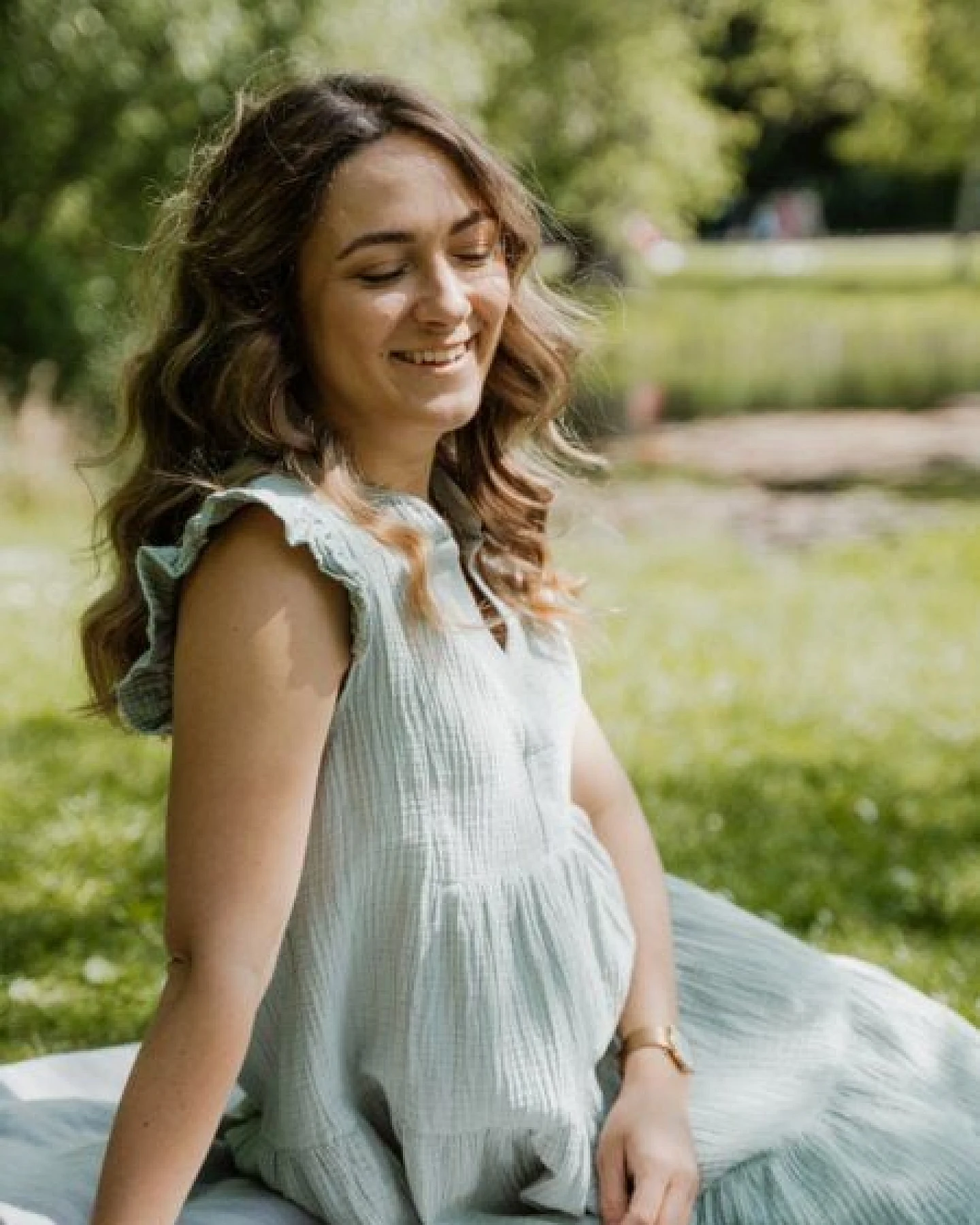 Hutch&Putch Musselin Sommerkleid - mit gerüschten Ärmeln - 100% Bio-Baumwolle - Volantkleid - kurzes Kleid - weich und atmungsaktiv – Ansicht 3