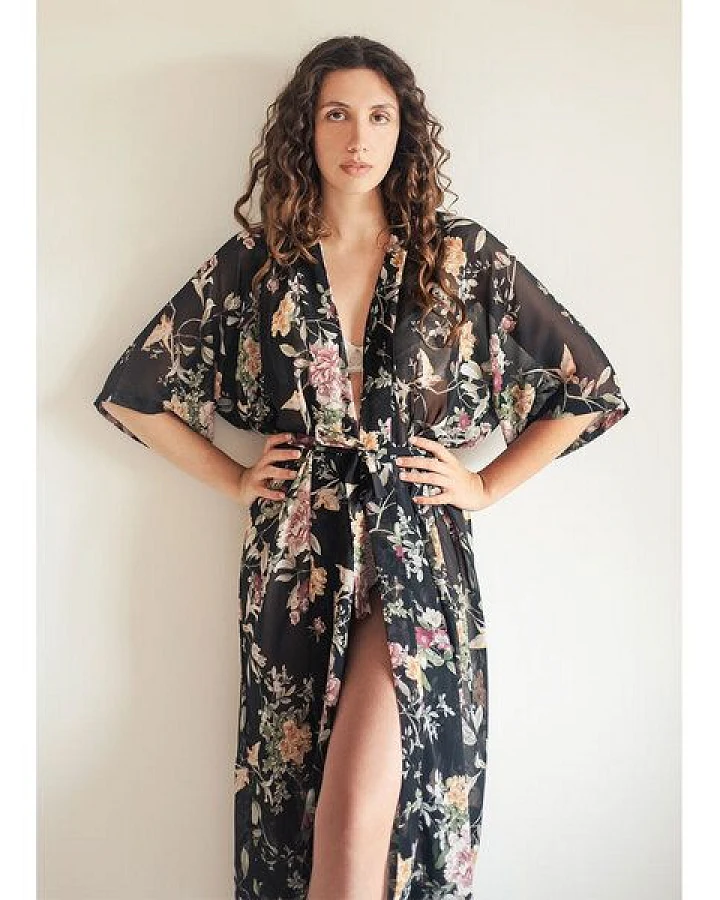 Anekdot Robe Sheer Floral