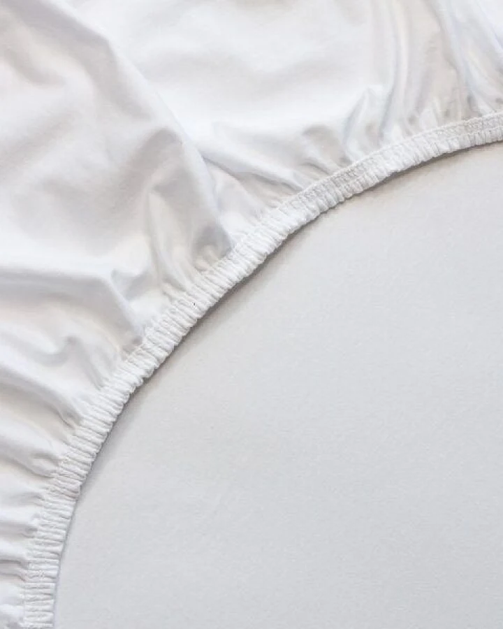 Lesen - Design-Bettwäsche Spannbettlaken aus BIO-Baumwolle für Doppelbett – Weiß