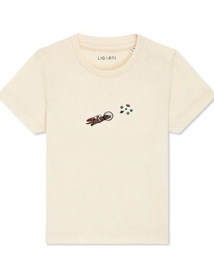 LIGARTI Babyshirt - Astrowau der Space-Hund