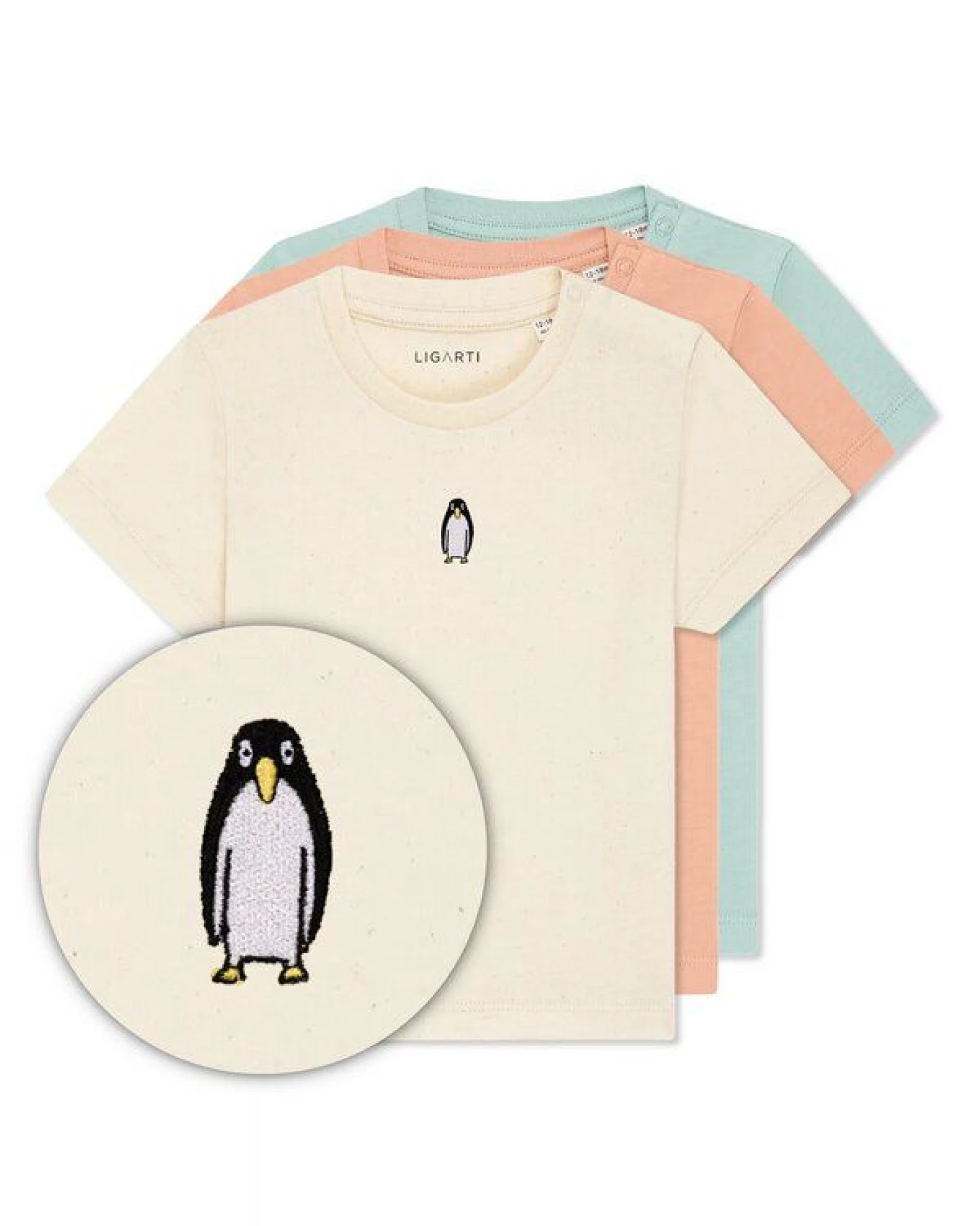 LIGARTI Babyshirt - Thorben der Pinguin – Ansicht 3
