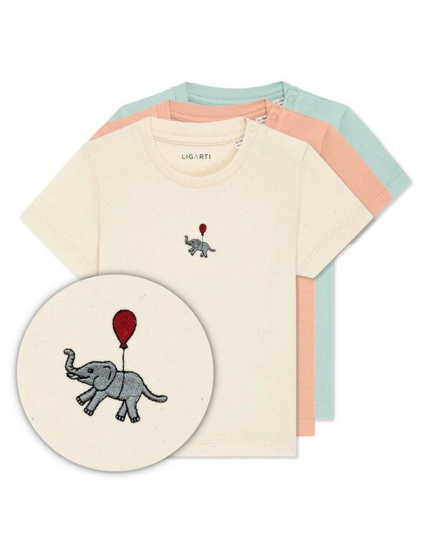 LIGARTI Babyshirt - Tuffi der Elefant – Ansicht 3