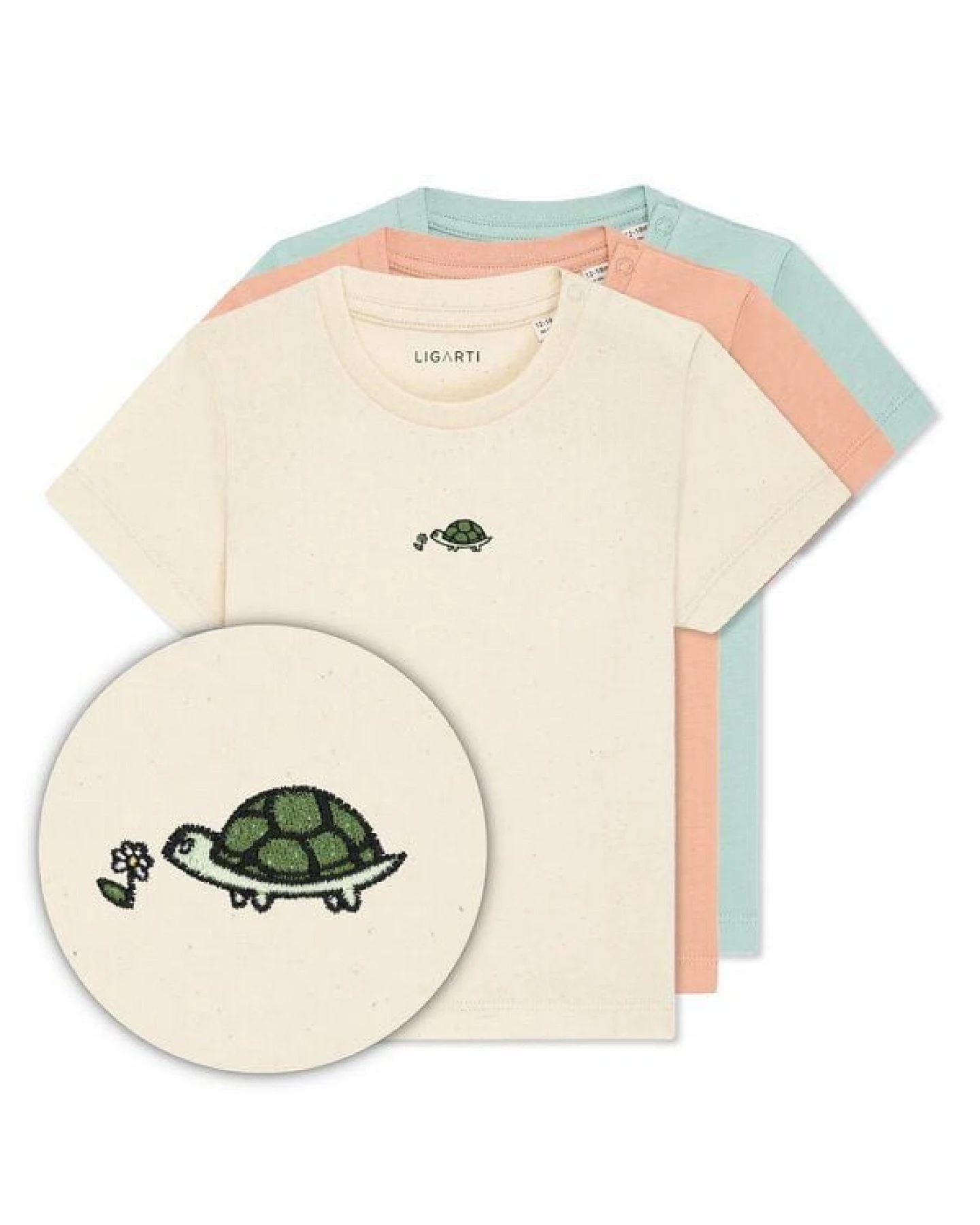LIGARTI Babyshirt - Lars die Schildkröte – Ansicht 3