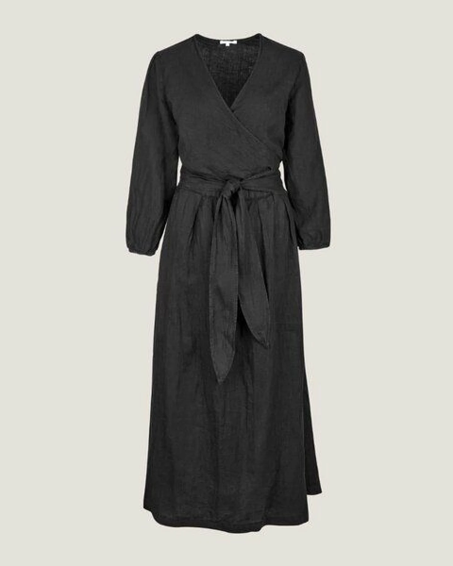 The Mama Set Leinen-Wickelkleid „The Linen Wrap Dress“ Elegantes Wickelkleid aus 100 % Leinen für Schwangerschaft & Stillzeit – Ansicht 4