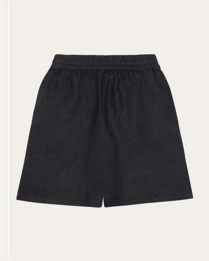 KnowledgeCotton Apparel Posey Wide Mid-Rise Linen Shorts